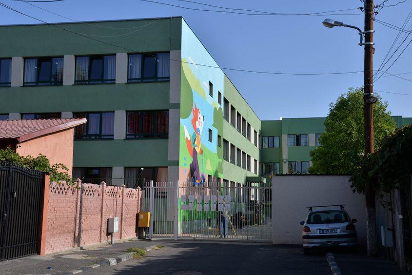 Grădinița 34. Pictură murală în valoare de 9.522 de euro. Foto: Lucian Muntean