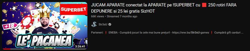 Str3su spune că nu este un împătimit al jocurilor de noroc, dar face conținut despre păcănele de pe patul de spital. Captură foto via Youtube