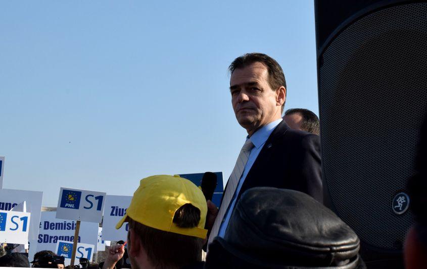 Ludovic Orban, la mitingul de joi, 23 noiembrie. Foto: Iulia Marin