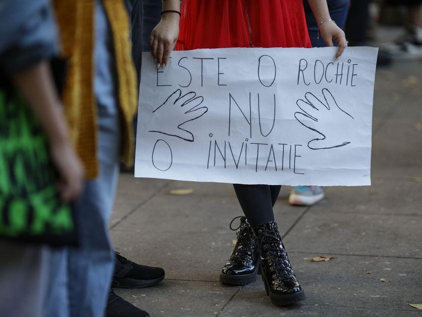 Marșul „Împreună pentru siguranța femeilor" organizat de mai multe organizații feministe pentru a atrage atenția asupra violenței îndreptată asupra femeilor, 2022. Foto: Inquam Photos / Octav Ganea