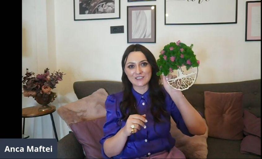 Anca Maftei își explică metoda. Captură de ecran via ancamaftei.ro
