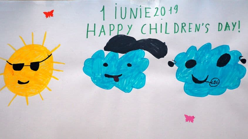 Desen realizat de elevii școlii din comuna Chiuiești, Cluj