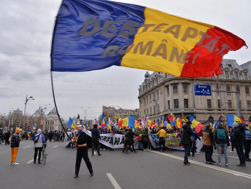Protest AUR în București. Foto: Lucian Muntean