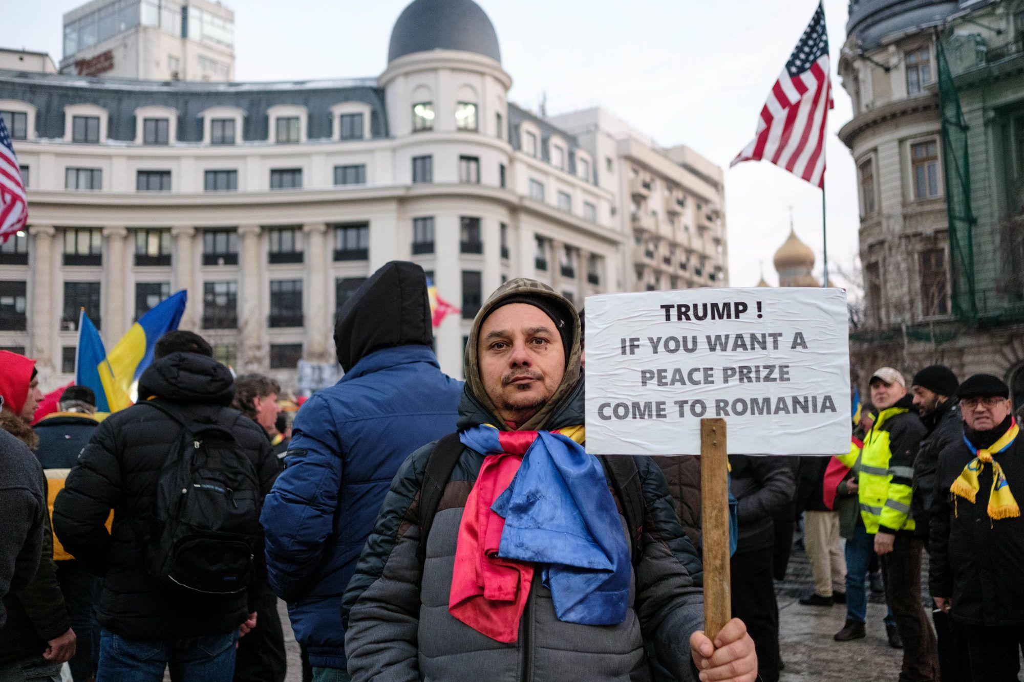 Protest și marș organizat de Alianța pentru Unirea Românilor, în Bucuresti, 15 ianuarie 2026. Inquam Photos / Alexandru Nechez