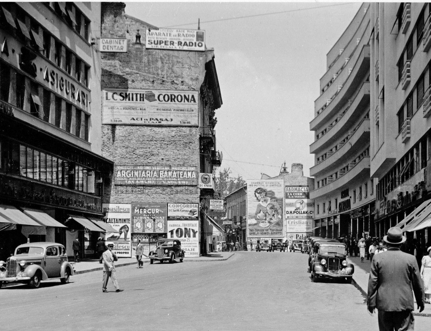 Calea Victoriei din București, în perioada interbelică. Sursa foto: <a target="_blank" rel="noreferrer noopener" href="https://bucurestiulmeudrag.ro/fotografii/59042c84-5658-4791-8f50-45e3592b13d5" target="_blank">Bucureștiul meu drag / Arhiva Muzeului Municipiului București</a> Creative Commons 3.0