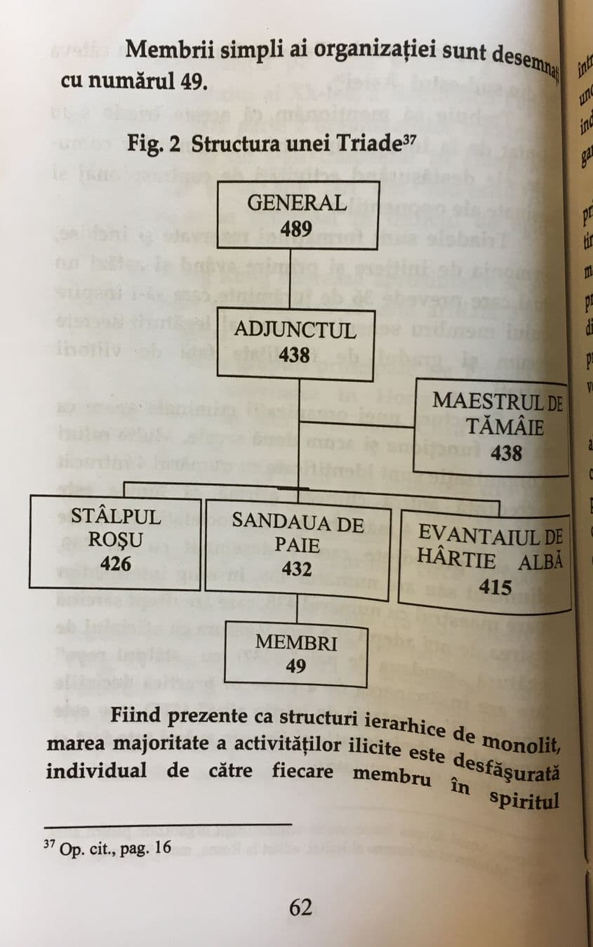 ORIGINAL. Pagina 62 din cartea „Criminalitatea organizată și spălarea banilor”, semnată de Gheorghe Mocuța.