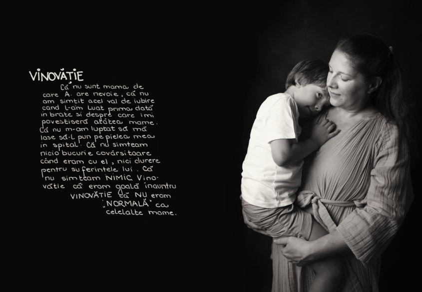 Instantaneu din proiectul fotografic despre depresia postpartum al fotografei Felicia Simion
