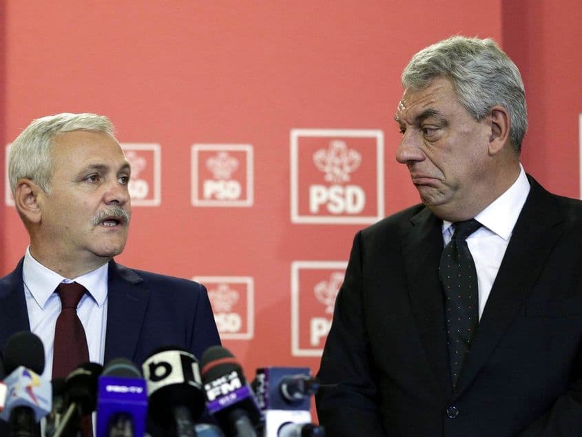 Liviu Dragnea și Mihai Tudose. Foto: Inquam Photos / Octav Ganea