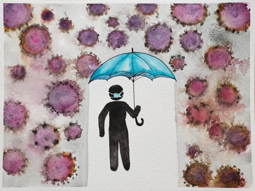 Cum ne protejăm de coronavirus? Ilustrație Lucian Muntean