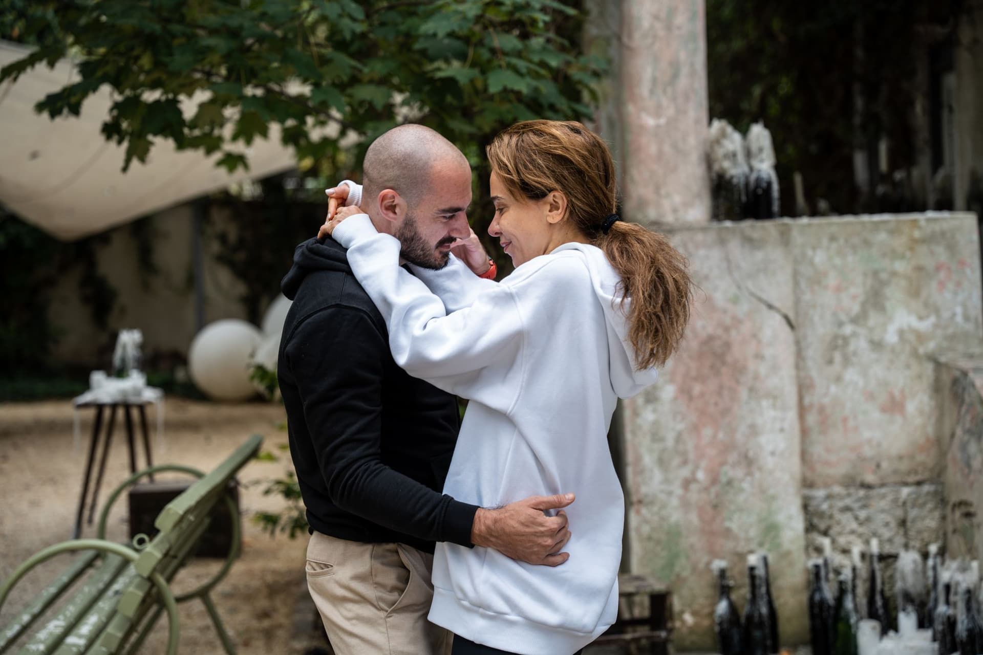 Conrad Mericoffer, co-scenarist, și Andreea Vasile, actrița principală din film. Foto: Cosmin Kleiner Stoian