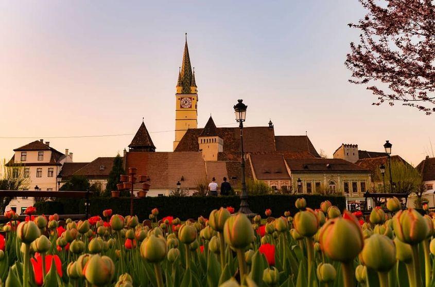 Cum arată acum centrul istoric din Mediaș / FOTO Vlad Chis