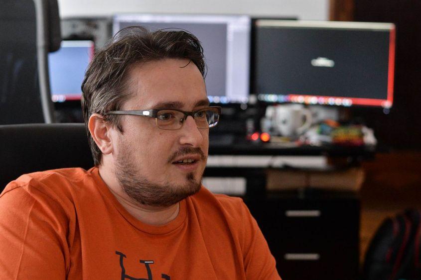 Răzvan Dumitrache, programator la Sand Sailor Studios. Foto: Lucian Muntean