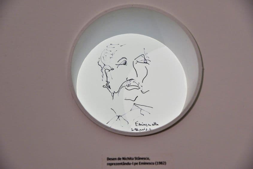 Eminescu desenat de Nichita Stănescu.