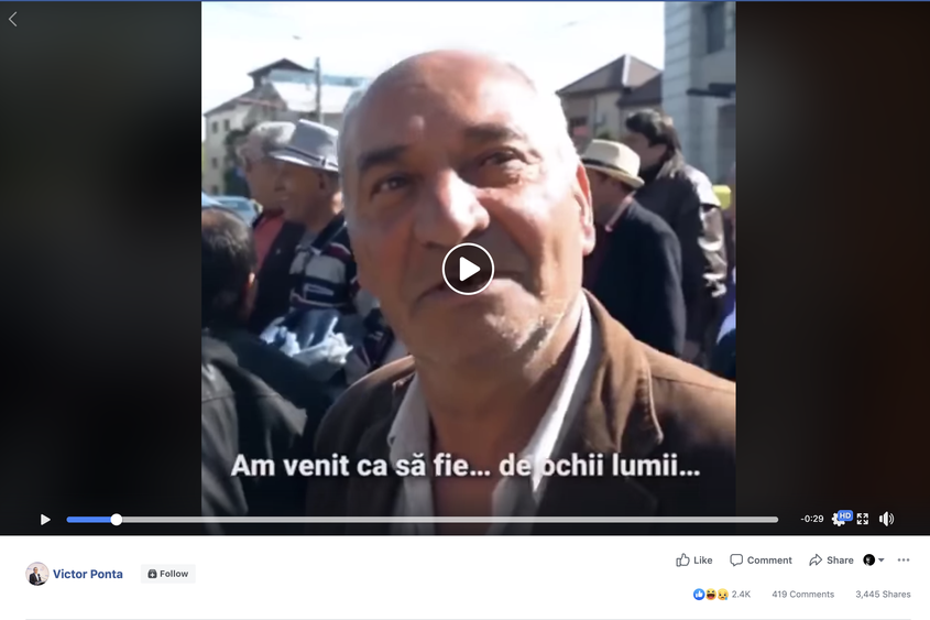 Sursa: pagina de Facebook lui Victor Ponta.
