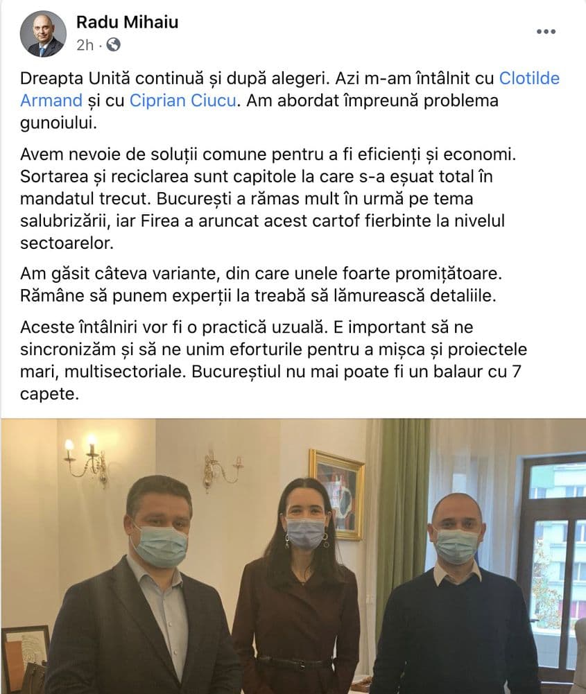 Sursă Foto: Pagina de Facebook a Primarului Sector 2, Radu Mihaiu.