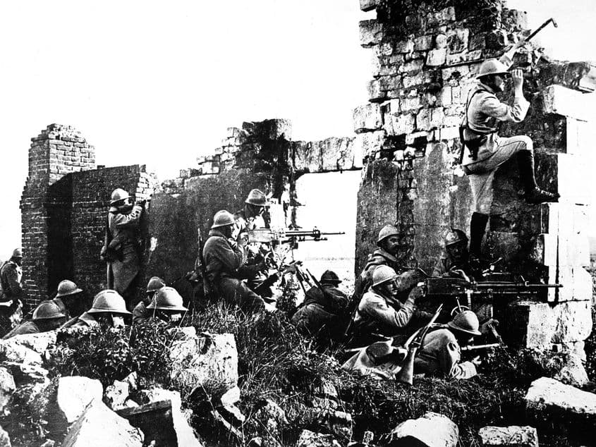 Fotografie de arhivă din Primul Război Mondial.