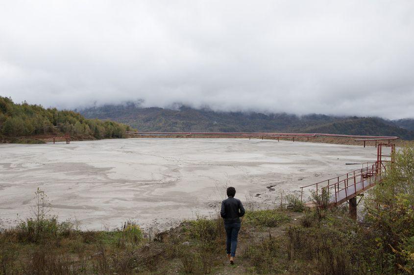Aldona la halda de steril din Vulcan. <em>Foto: Ștefan Voicu</em>