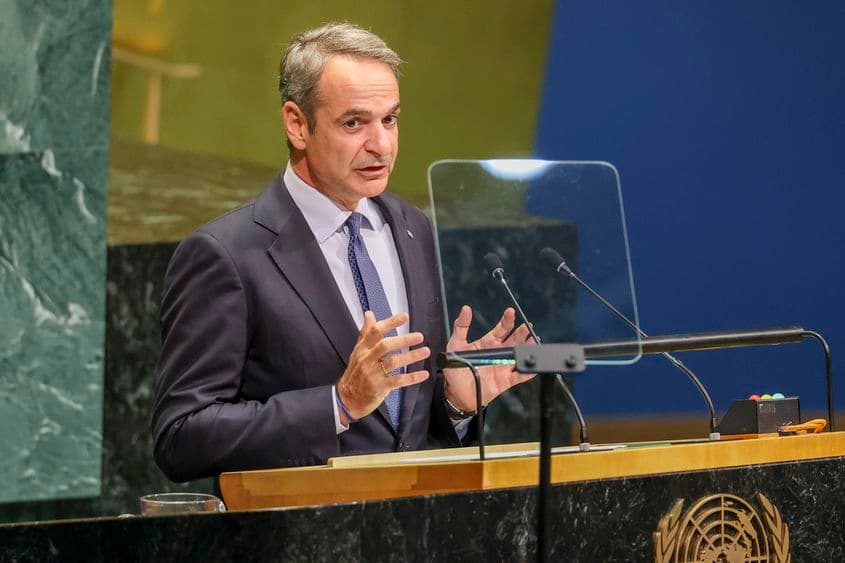 Prim-ministrul Greciei, Kyriakos Mitsotakis, la Adunarea Generală a ONU, 24 September 2026. Foto: Agerpres Foto EPA/SARAH YENESEL