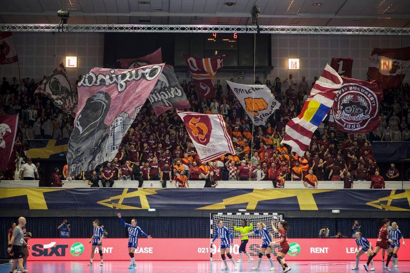 Meciul disputat de CS Rapid București și WHC Buducnost BEMAX în cadrul Ligii Campionilor EHF, în București, 8 ianuarie 2023. Inquam Photos / Vali Marin