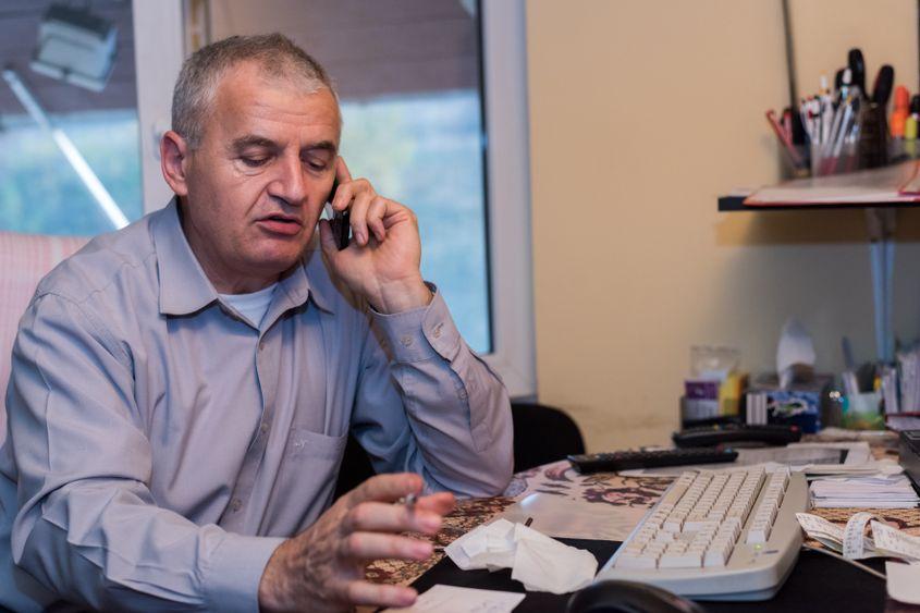 George Bigea, managerul restaurantului pescăresc din comuna Vâlcele.