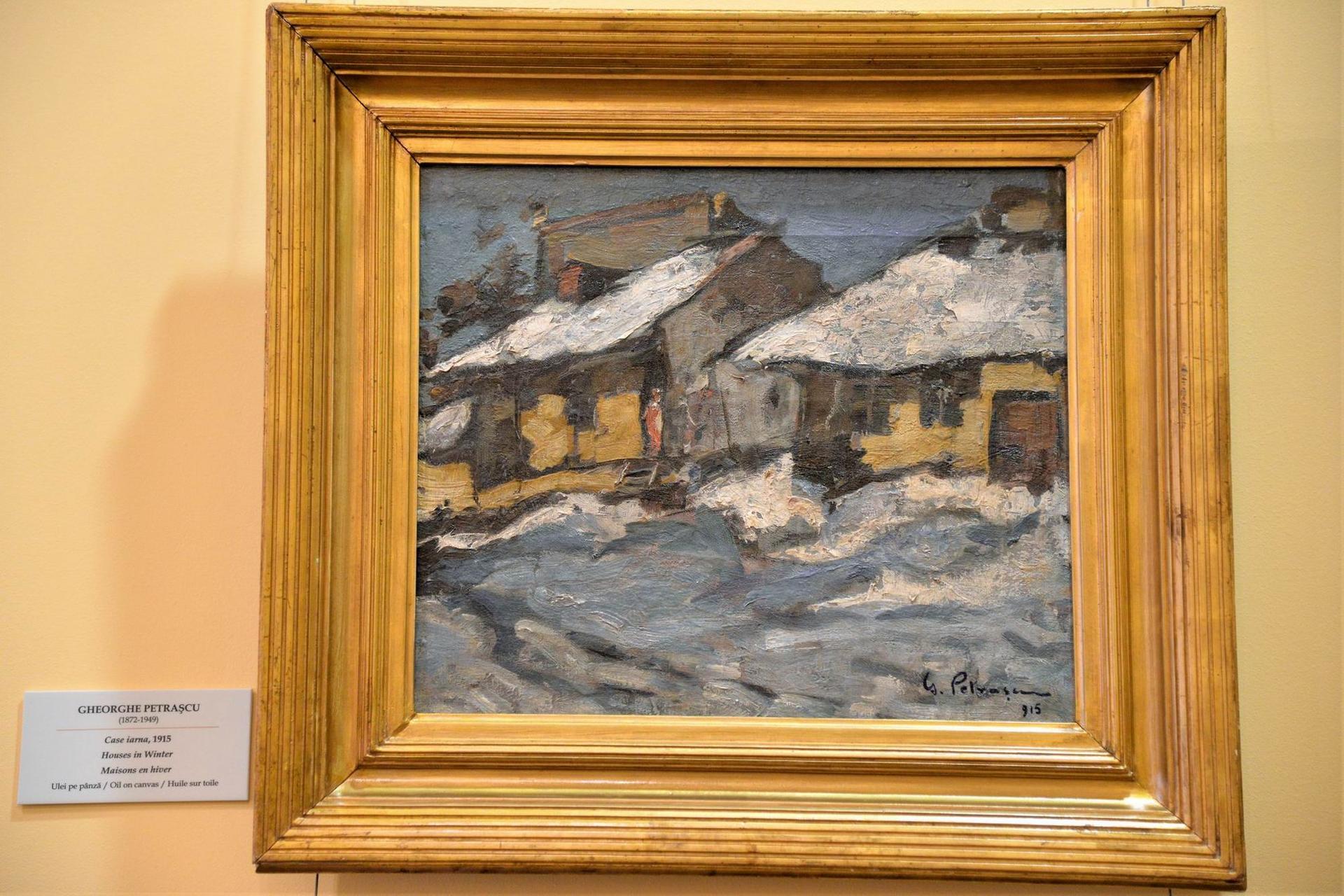 Gheorghe Petrașcu (1872-1949): "Case iarna", 1915, Colecția Dona.
