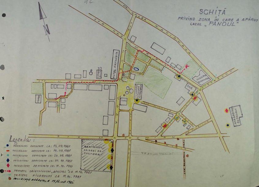 Harta curajului aproape nebunesc al unui adolescent răzvrătit, întocmită de Securitate