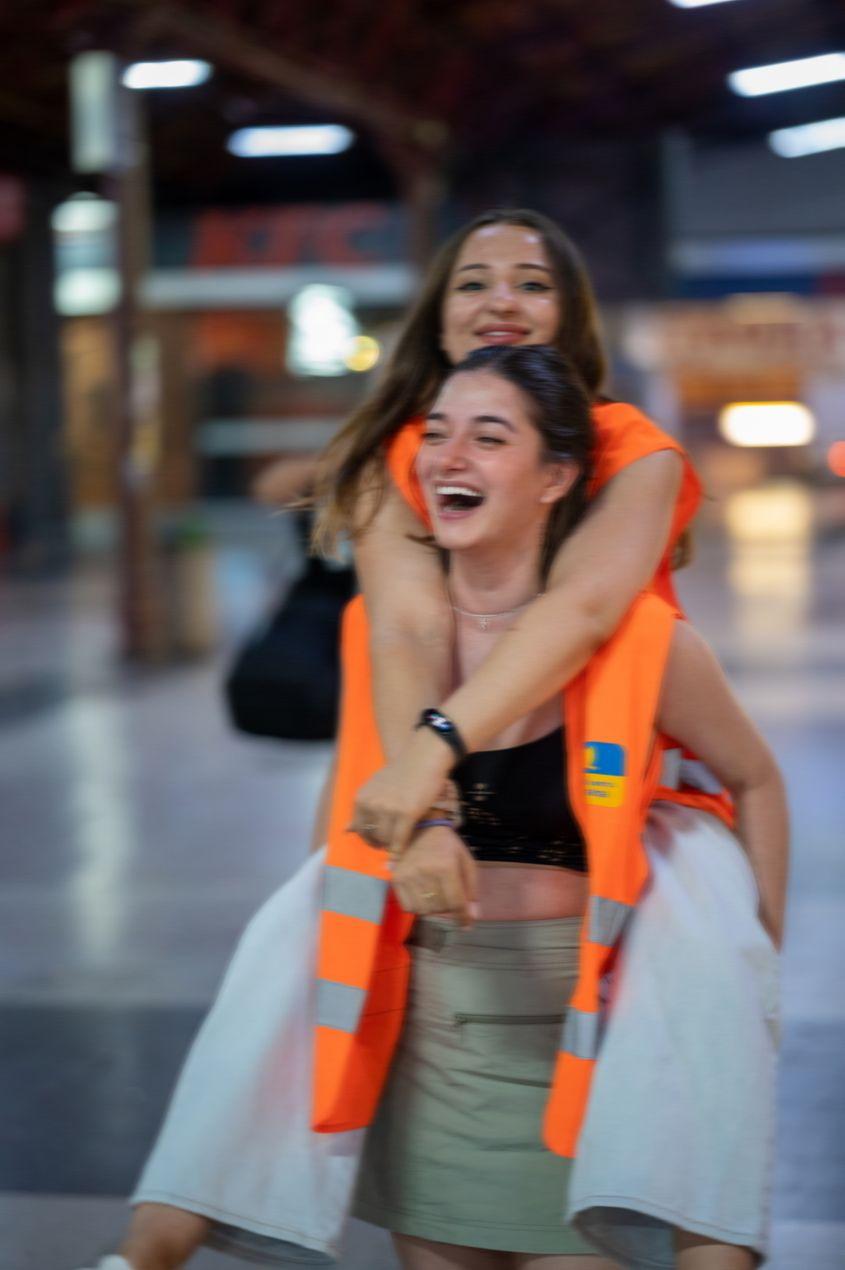 Bogdana Holova în Gara de Nord. Foto: arhiva personală