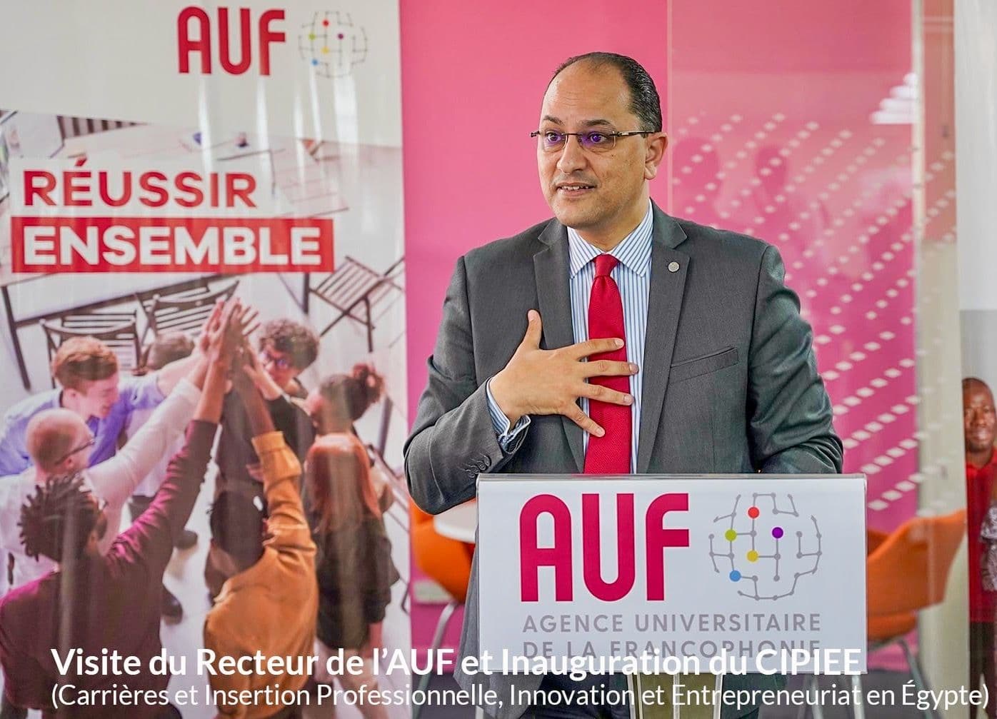 Le recteur de l’AUF, Slim Khalbous. (PHOTOS: Compte Facebook de l’Agence Universitaire de Francophonie)