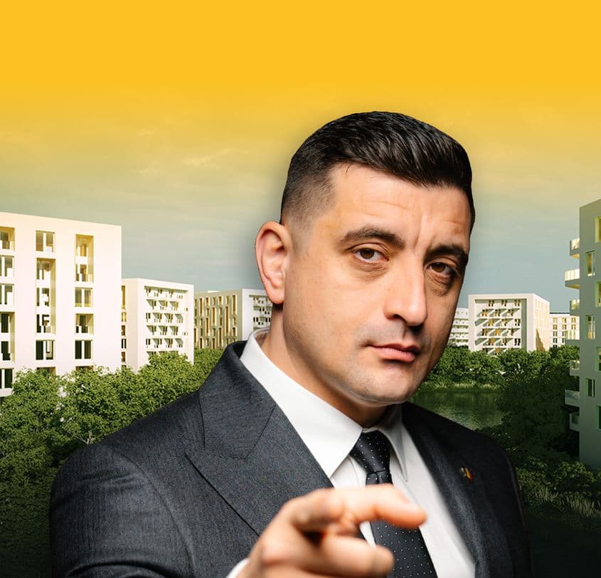 „Și tu poți primi o casă ieftină, dacă votezi George Simion”, pare să spună liderul AUR. Fotografie via planulsimion.ro