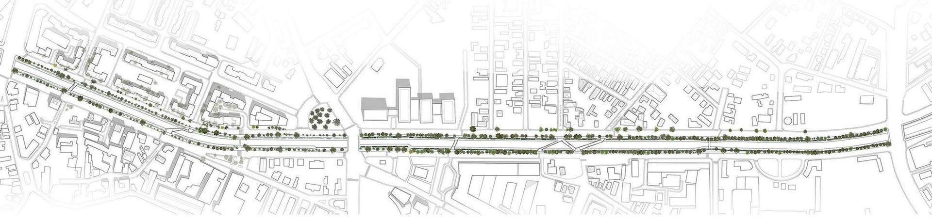 Bucureștiul ar câștiga, prin extinderea acestui proiect, o promenadă verde, de-a lungul unui râu care-și reintră în drepturi ca parte din natură. Foto: OAR