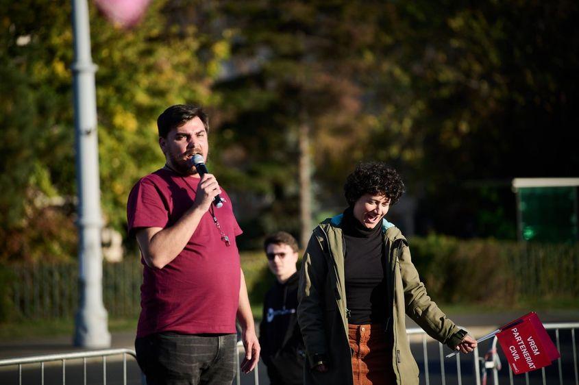 Vlad Levente Viski la Marșul de Protest Tradiția noastră e iubirea, 2024. Foto: Răzvan Marius Păune