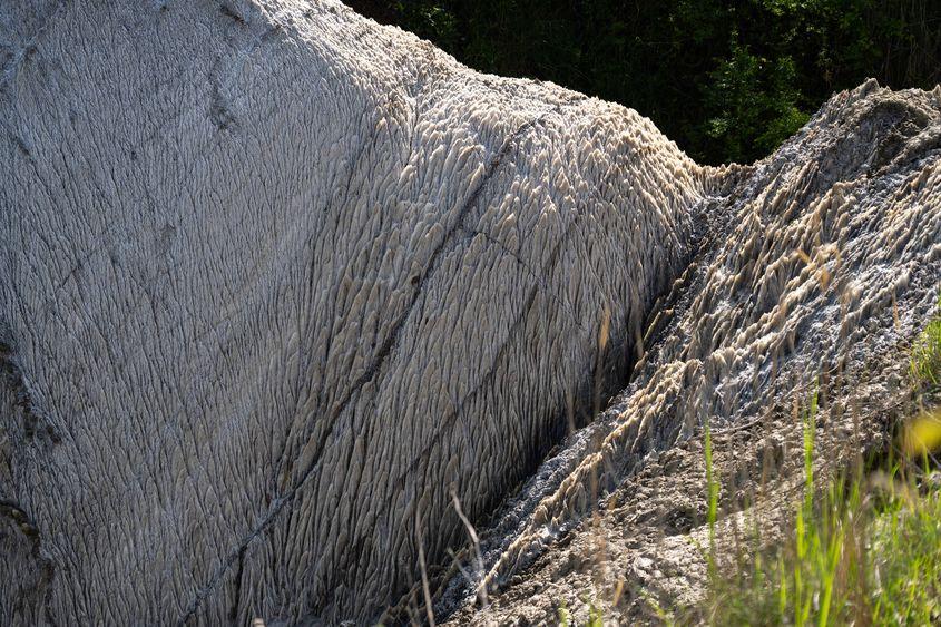 Versant de sare din zona Muntelui de Sare, fostă rezervație naturală acum distrusă. Foto: Raul Ștef