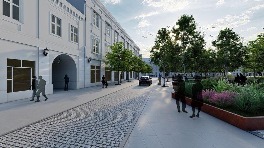 Cum ar urma să arate centrul istoric din Mediaș / Randare documentație proiect