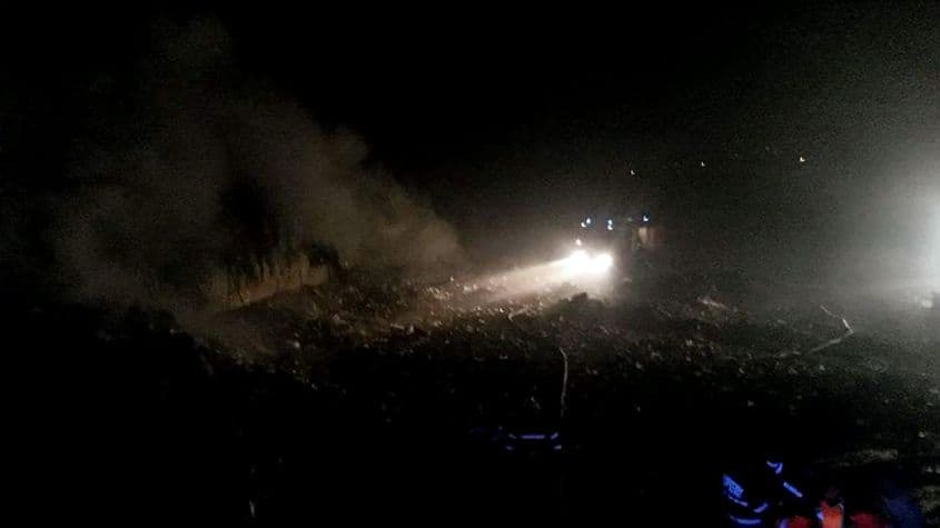 Imagine de la incendiul din weekendul 6-8 mai. Foto: ISU Cluj