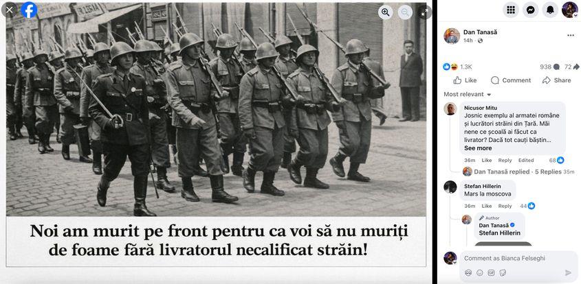 Una din imaginile campaniei anti imigranți distribuită de deputatul Dan Tanasă.
