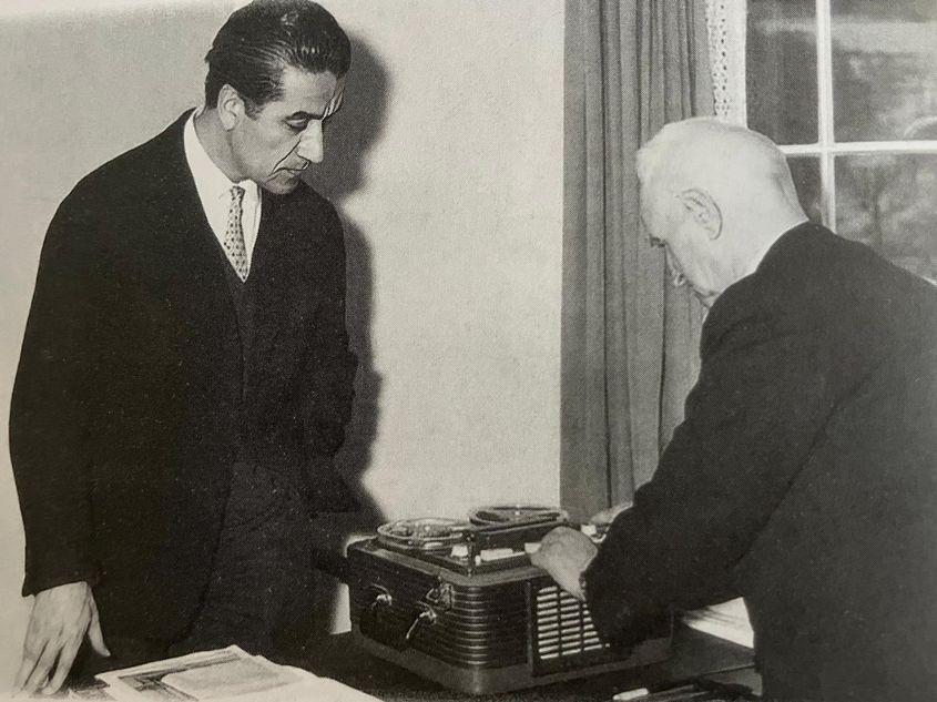 Celibidache și maestrul lui zen Tao Chün. Foto: din arhiva familiei, publicată în volumul Spațiul Celibidache, autor Stejărel Olaru