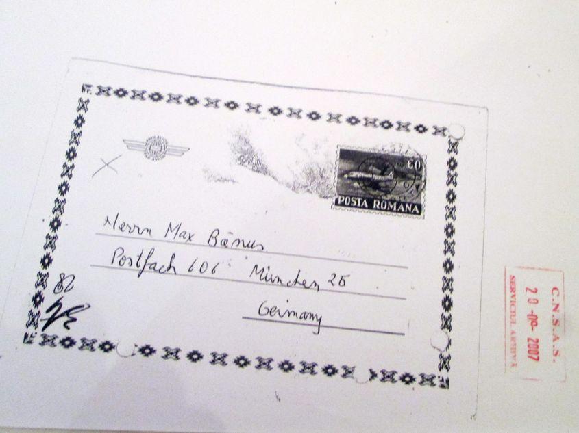 Plicul Dorinei, aflat în dosarul ei de la CNSAS.