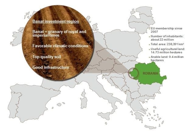 Avantajele unei investiții agricole în Banat, prezentate pe site-ul fondului de investiții Agrarius.