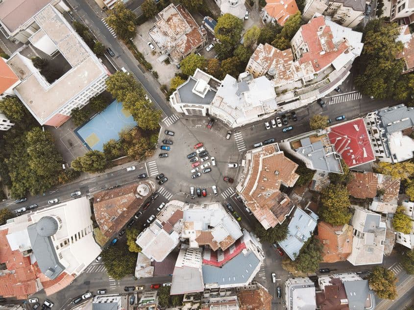 Piațeta Italiană văzută de sus. FOTO: pagina de Facebook ARCEN