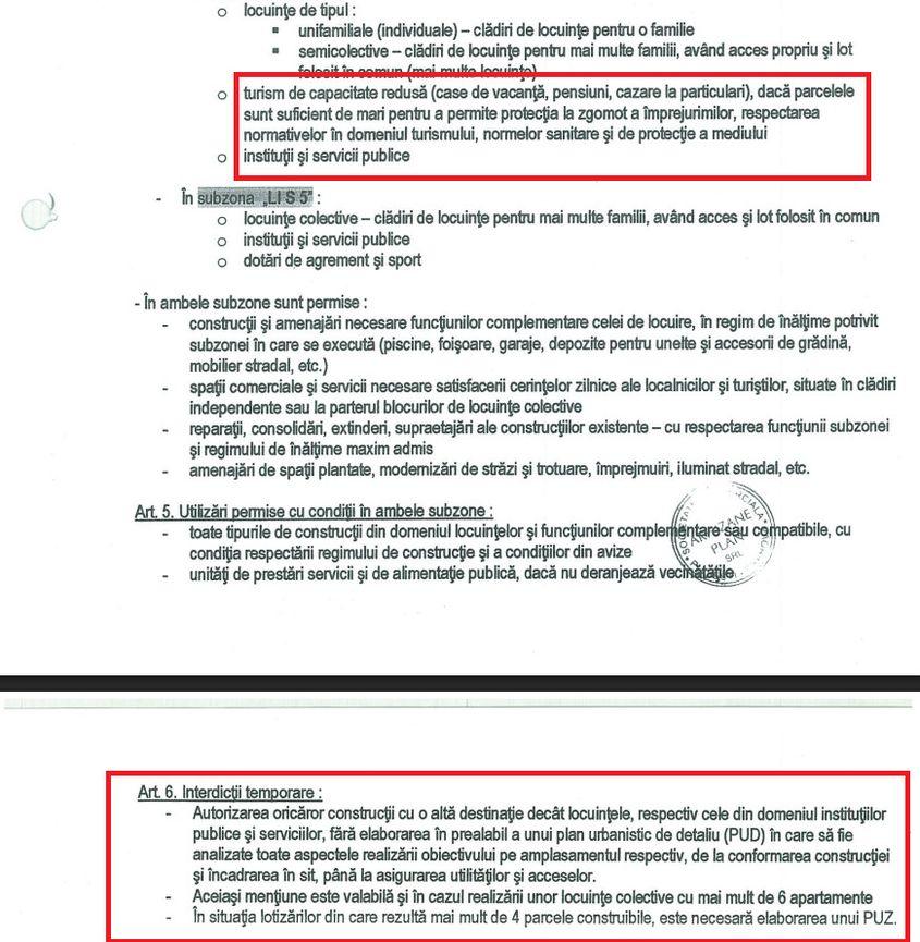PUZ-ul invocat de arhitecta șefă stabilește faptul că orice construcție cu mai mult de 6 locuințe necesită un nou PUZ aprobat.
