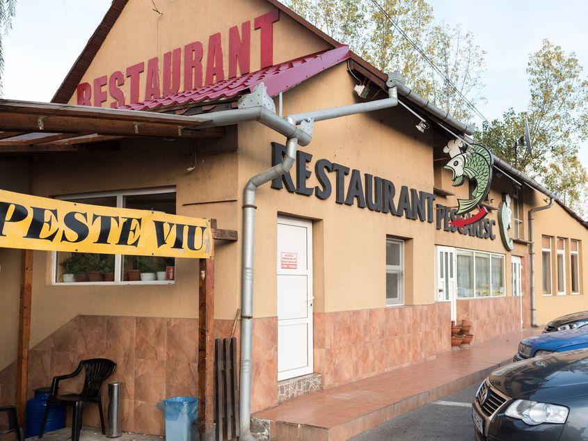 Restaurantul Han Pescăresc Europa, la intrarea în comuna Vâlcele. Fotografii: Raul Ștef