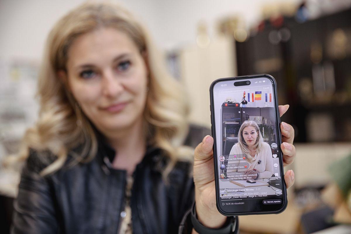 Marinela Culea, directoarea Liceului «Cezar Nicolau» din Brănești. Foto: Eli Driu