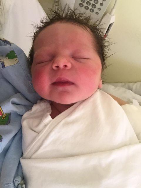 Iris Anna, în prima zi de viață. Foto: Arhiva personală Nicoleta Cîrjan