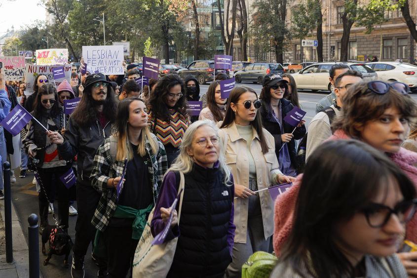 Marșul ”Împreună pentru Siguranța Femeilor” organizat în București, 20 octombrie 2024. Inquam Photos / Malina Norocea