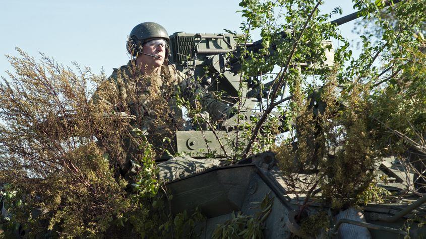 Imagine de la exercițiul româno-american din octombrie.