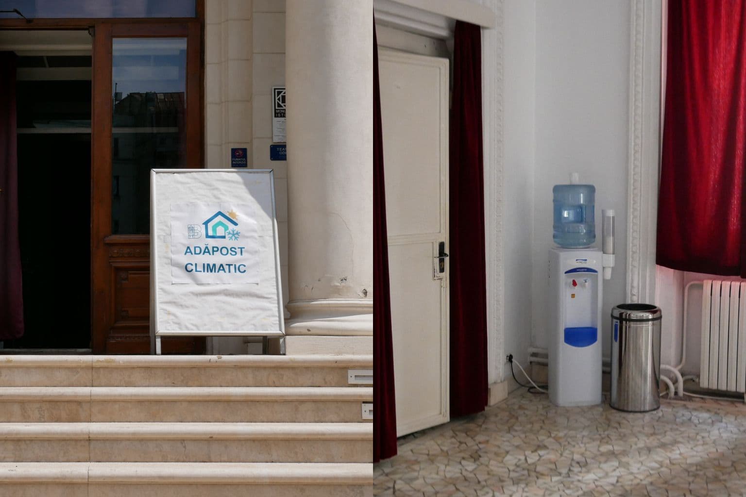 Din această vară, capitala României beneficiază de o rețea de 140 de adăposturi climatice - prea puțin popularizată. În imagine: Teatrul Odeon de pe Calea Victoriei. Conform programului, locul e deschis în intervalul 8.00 - 16.00.