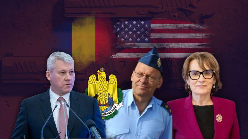 Cătălin Predoiu, Niculae Tabarcia și Nicoleta Pauliuc. Colaj foto de Lavinia Niță. Surse foto: Facebook/Forțele Aeriene ale Statelor Unite ale Americii