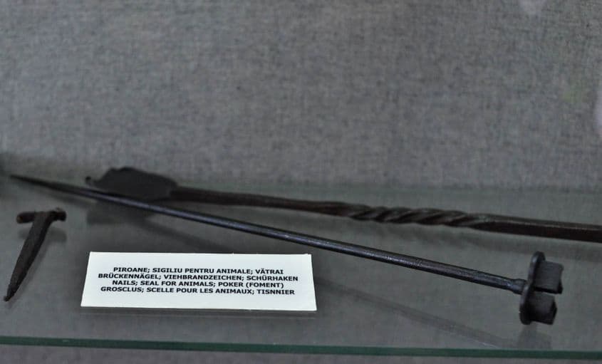 Danga expusă la Muzeul de Istorie Sighișoara.