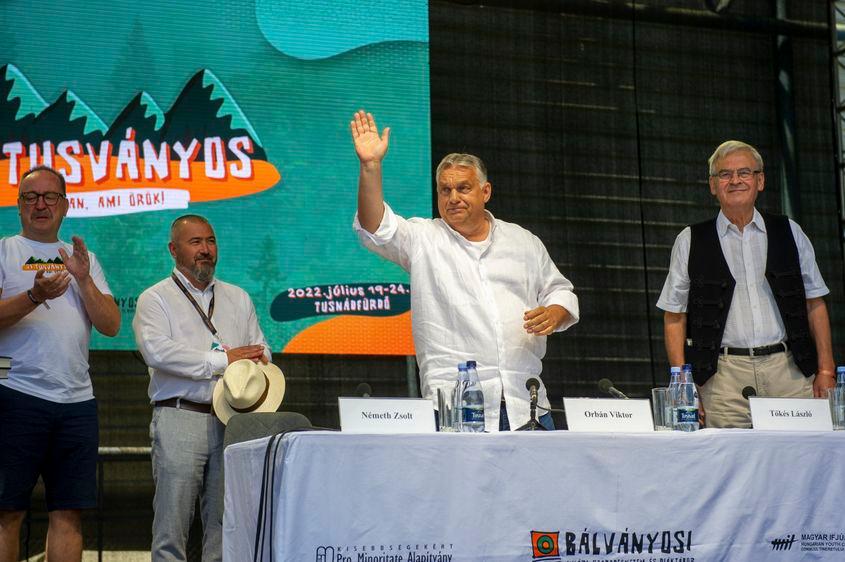 Anual, Viktor Orbán, premierul Ungariei, descinde și în România. Băile Tușnad, Harghita, sâmbătă, 23 iulie 2022. Inquam Photos / Laszlo Beliczay