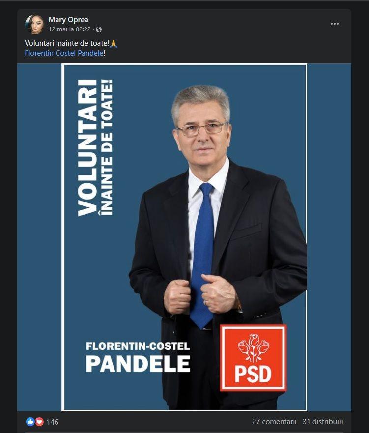 Asta posta Mariana Oprea înainte să-și dezactiveze contul de Facebook. Captură de ecran via Facebook